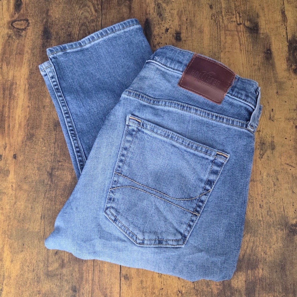 Hollister Epic Flex Skinny Fit Jeans Mens 32x32 Medium Wash Blue Denim Pants